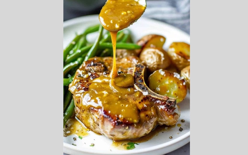 Honey Mustard Glazed Pork Chops